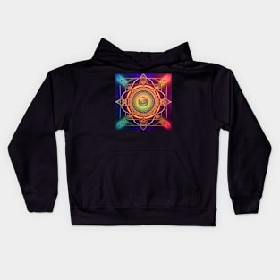 Sacred geometry mandala Kids Hoodie